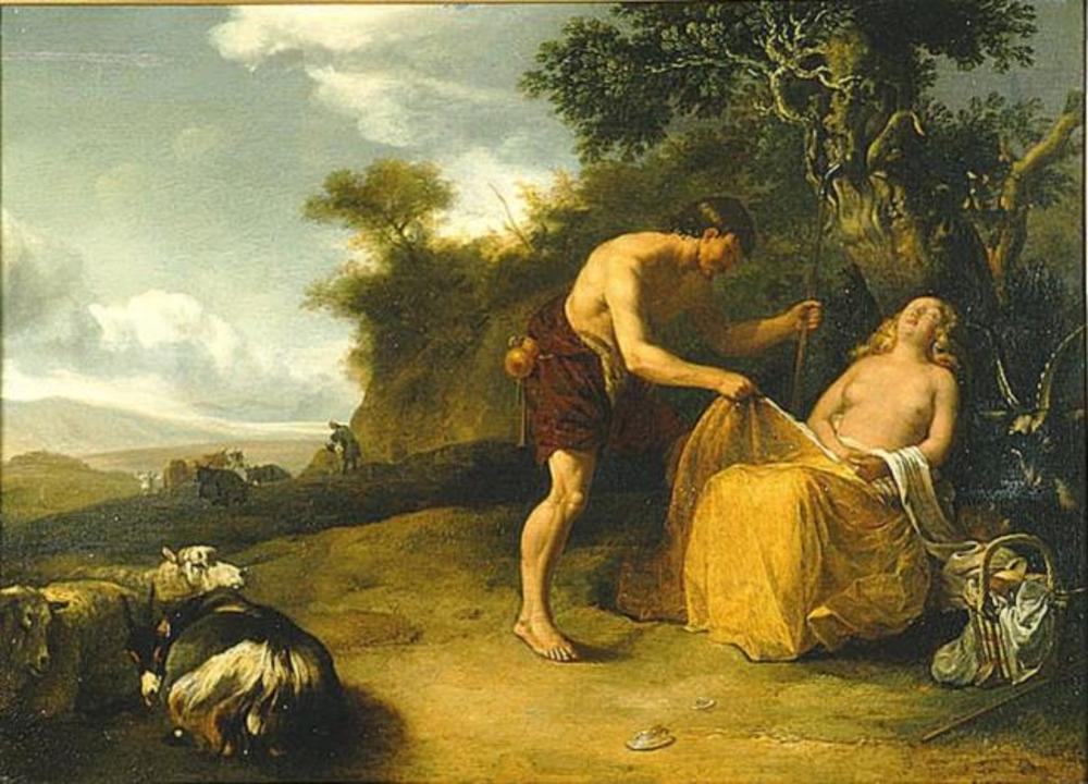 Claes Corneliszoon Moeyaert, Landscape with a Shepherd and a Sleeping Shepherdess