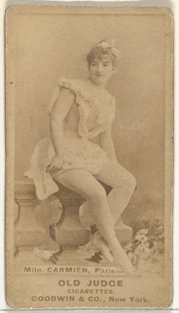 Goodwin & Company, Mlle. Carmen, Paris, from the Actors and Actresses series (N171) for Old Judge Cigarettes