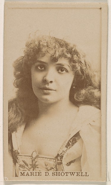 Kinney Brothers Tobacco Company, Marie D. Shotwell, from the Actresses series (N245) issued by Kinney Brothers to promote Sweet Caporal Cigarettes