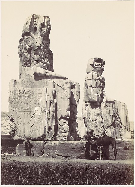 Francis Frith, The Statues of Memnon. Plain of Thebes
