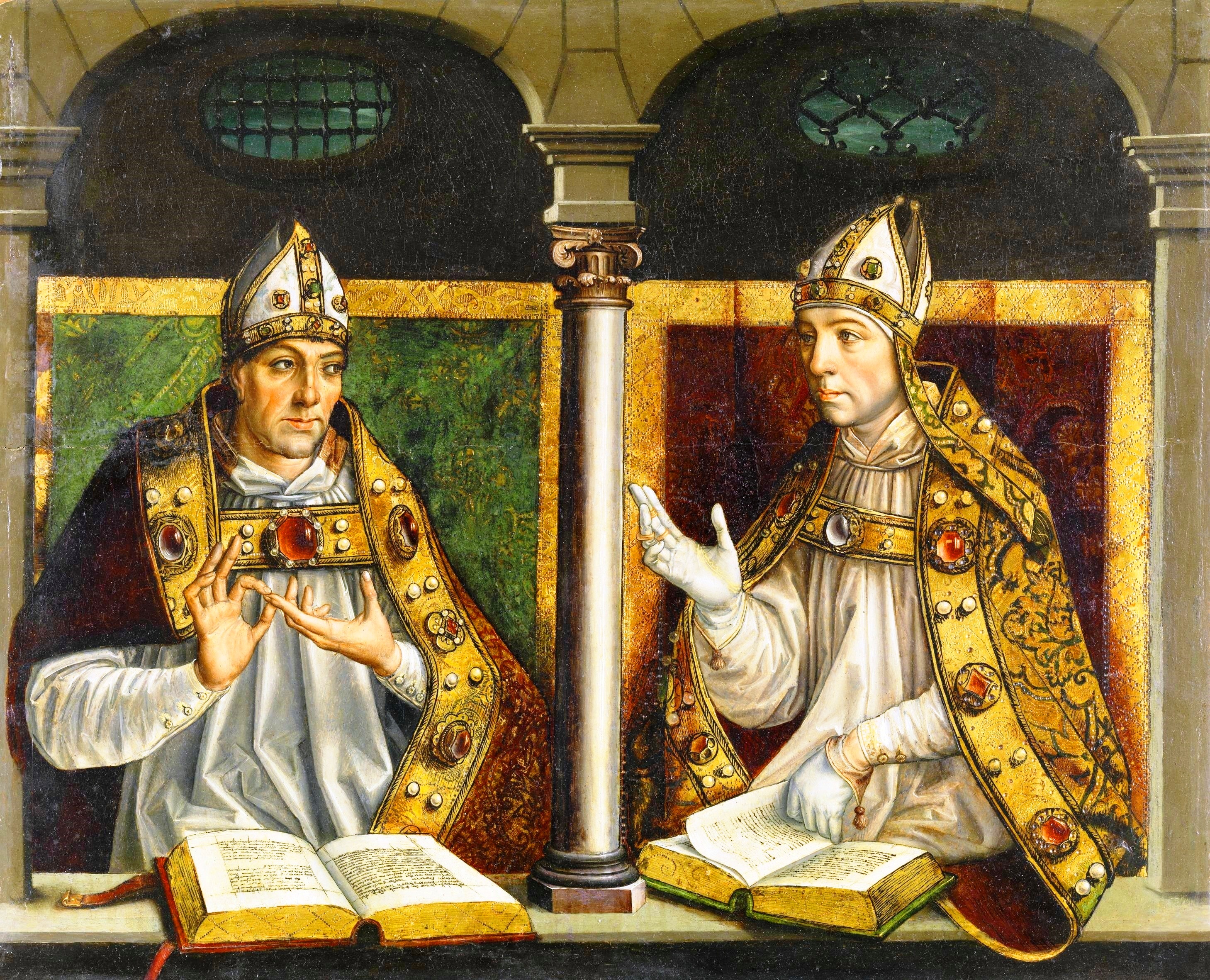 Pedro Berruguete, Saint Ambrose and Saint Augustine