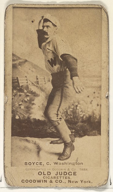 Goodwin & Company, Boyce, Catcher, Washington, from the Old Judge series (N172) for Old Judge Cigarettes