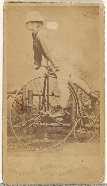 Allen & Ginter, Card 4, from the Girl Cyclists series (N49) for Virginia Brights Cigarettes