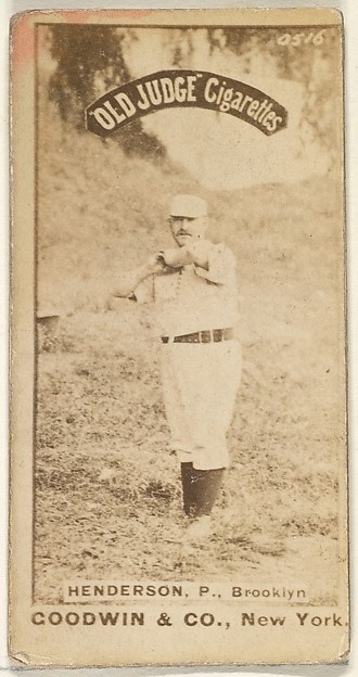 Goodwin & Company, Henderson, Pitcher, Brooklyn, from the Old Judge series (N172) for Old Judge Cigarettes
