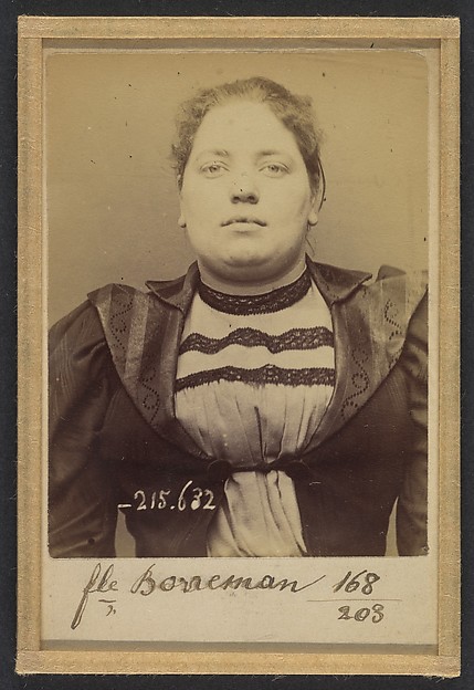 Alphonse Bertillon, Borreman. Léontine, Eugénie. 23 ans, née à Paris le 25/12/70. Papetière. Anarchiste. 13/3/94.