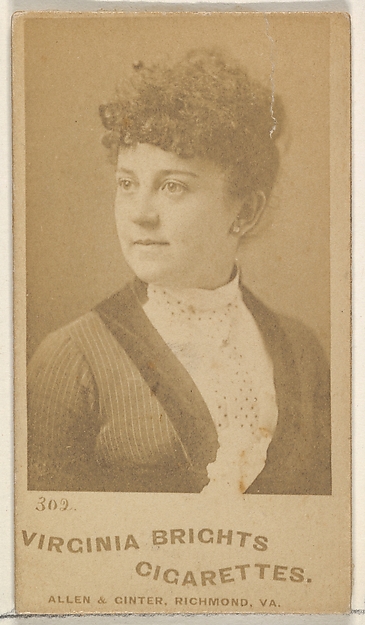 Allen & Ginter, Card 302, from the Actors and Actresses series (N45, Type 5) for Virginia Brights Cigarettes