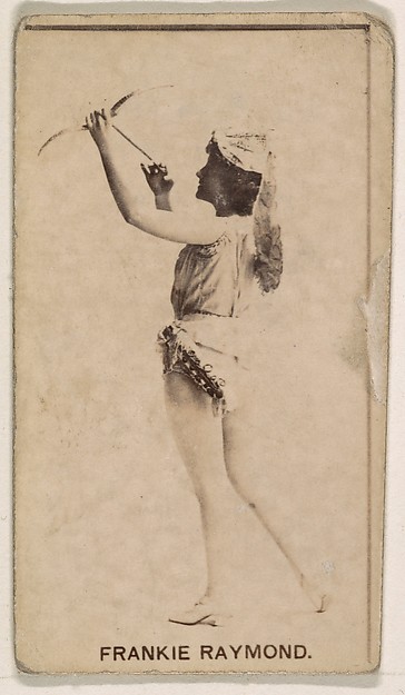 Kinney Brothers Tobacco Company, Frankie Raymond, from the Actresses series (N245) issued by Kinney Brothers to promote Sweet Caporal Cigarettes