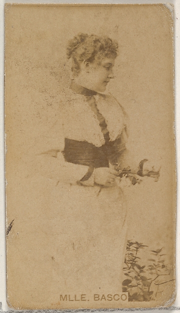 Allen & Ginter, Mlle. Basco, from the Actors and Actresses series (N45, Type 8) for Virginia Brights Cigarettes