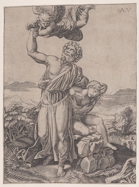 Agostino Veneziano (Agostino dei Musi), Abraham's Sacrifice (The Sacrifice of Isaac)