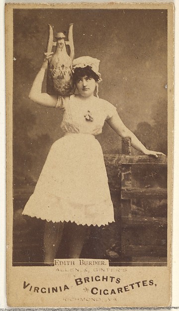 Allen & Ginter, Edith Burder, from the Actors and Actresses series (N45, Type 1) for Virginia Brights Cigarettes