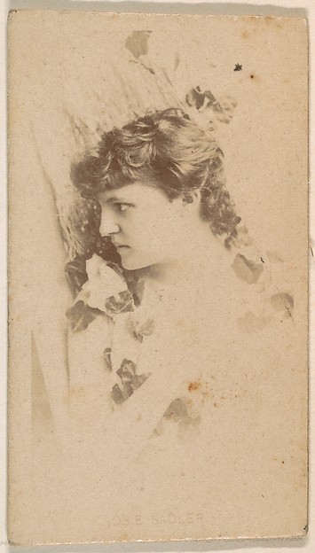 Kinney Brothers Tobacco Company, Josie Sadler, from the Actresses series (N245) issued by Kinney Brothers to promote Sweet Caporal Cigarettes