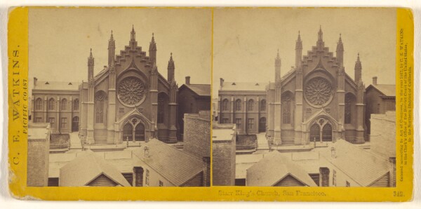 Carleton Watkins, Starr King's Church, San Francisco.