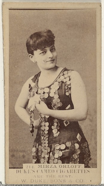 W. Duke, Sons & Co., Card Number 214, Mirza Orloff, from the Actors and Actresses series (N145-5) issued by Duke Sons & Co. to promote Cameo Cigarettes