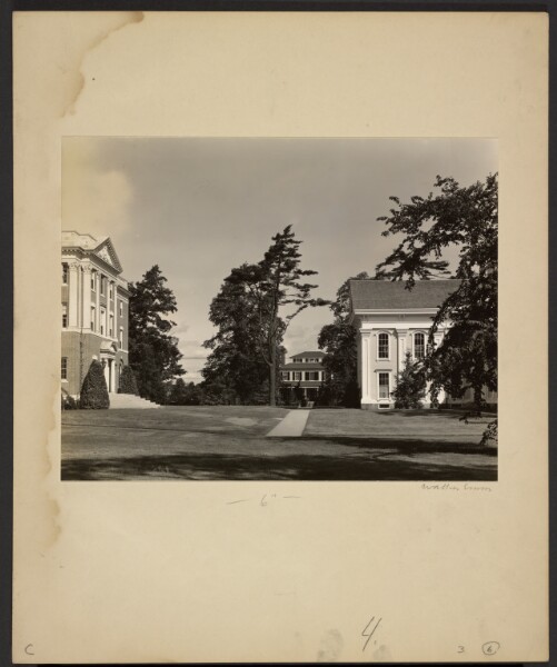 Walker Evans, [Wheaton College: Administration Building (1934), President's House and Mary Lyon Hall]
