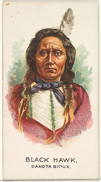 Allen & Ginter, Black Hawk, Dakota Sioux, from the American Indian Chiefs series (N2) for Allen & Ginter Cigarettes Brands