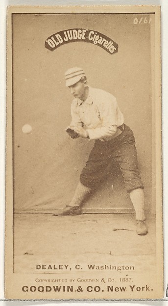 Goodwin & Company, Patrick "Pat" E. Dealy, Catcher, Washington Nationals, from the Old Judge series (N172) for Old Judge Cigarettes