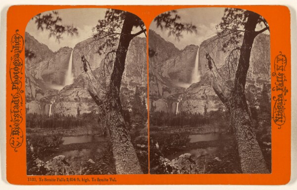 Charles Bierstadt, Yo Semite Falls, 2,634 ft. high, Yo Semite Val.