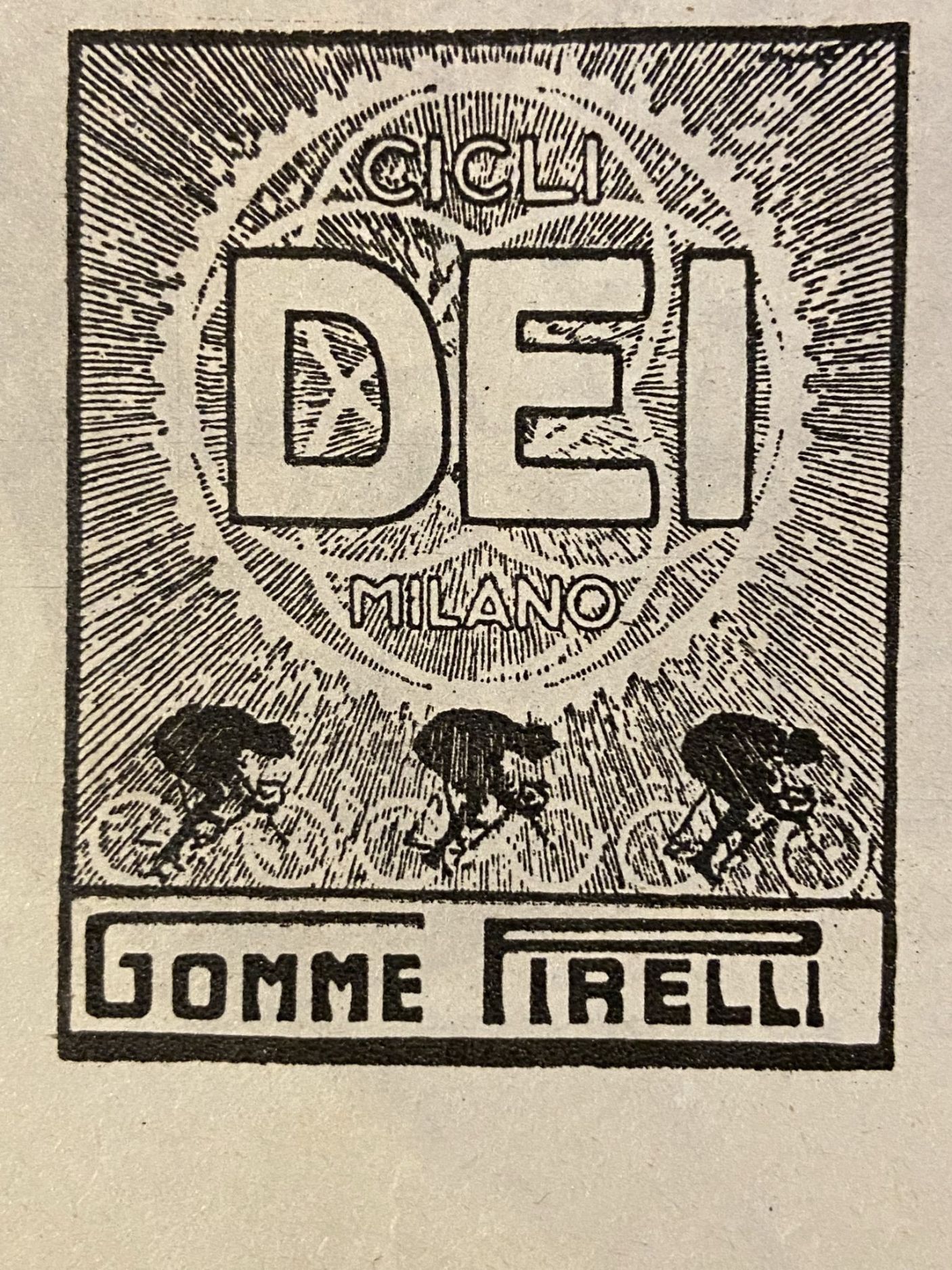 Unknown artist, Cicli DEI gomme Pirelli