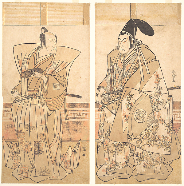 Katsukawa Shunkō, Two Actors Dressed in Ceremonial Costumes
