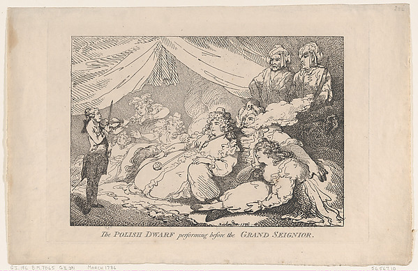 Thomas Rowlandson, The Polish Dwarf Performing Before the Grand Seignior