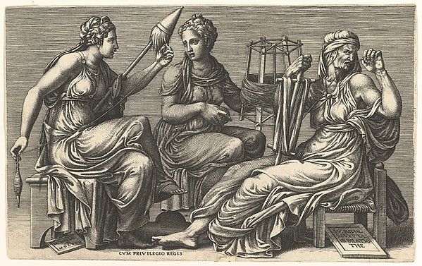 Giorgio Ghisi, The Three Fates Clotho, Lachesis, and Atropos
