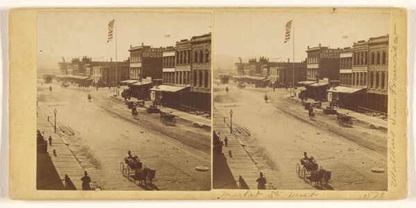 Carleton Watkins, [Market Street, West, San Francisco, California]