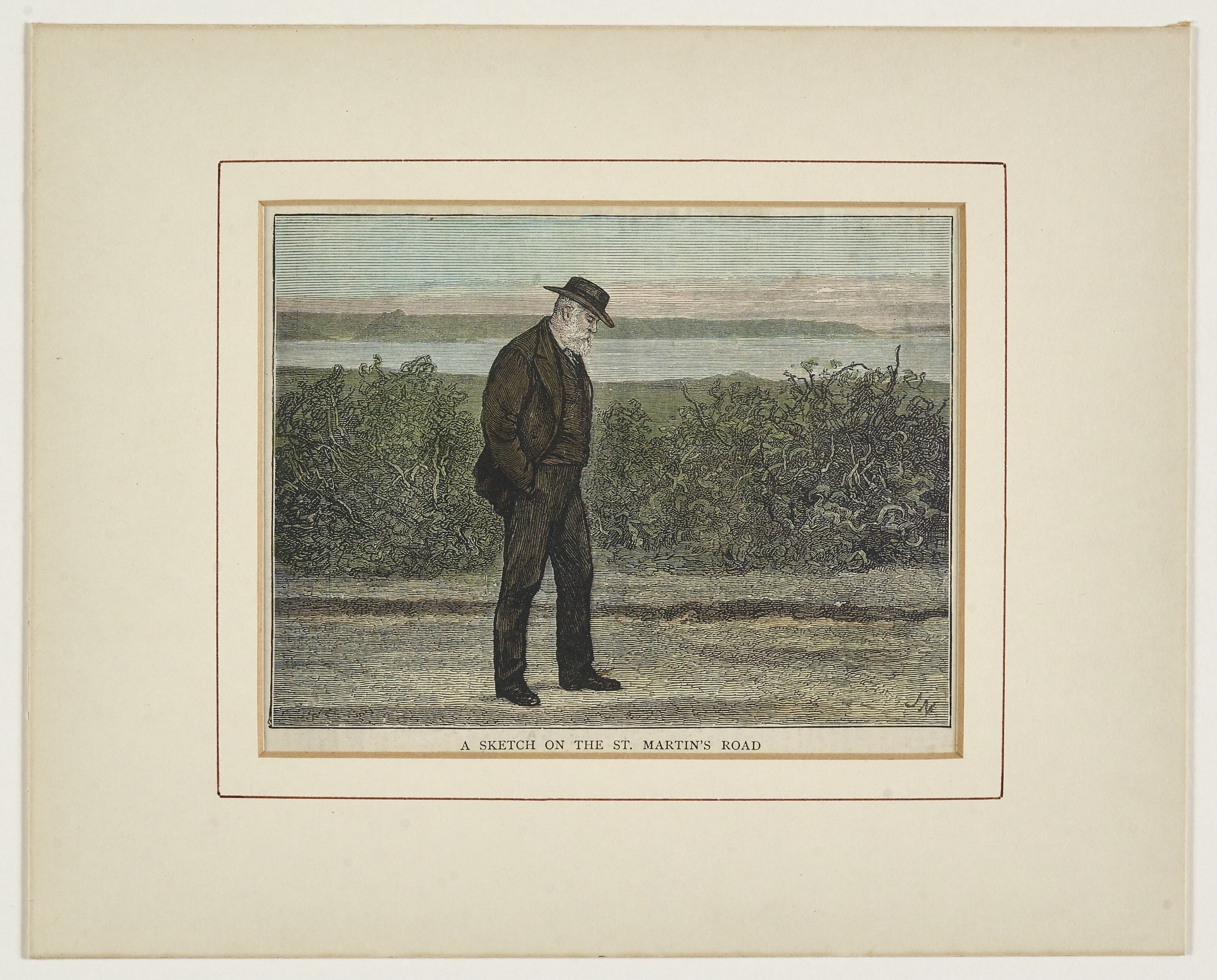 Anonyme, A sketch on the St. Martin's road