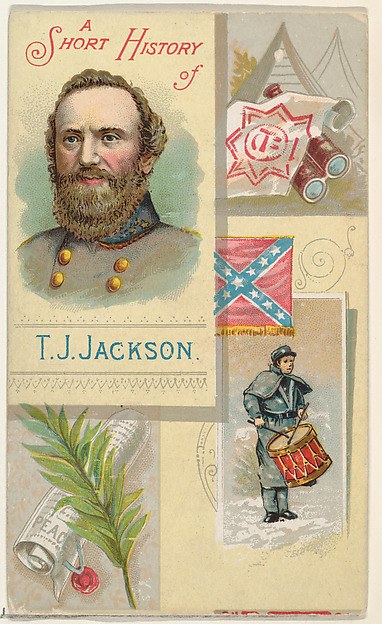 W. Duke, Sons & Co., A Short History: General Thomas Jackson, from the Histories of Generals series (N114) issued by W. Duke, Sons & Co. to promote Honest Long Cut Smoking and Chewing Tobacco
