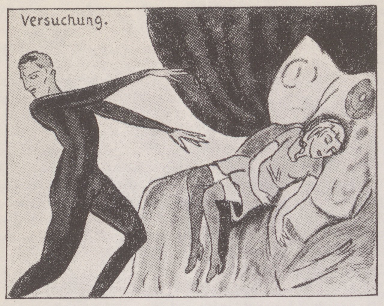 Ludwig Levy-Lenz, Abbildung einer Zeichnung nach dem Gemälde eines Sexualstraftäters