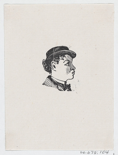 José Guadalupe Posada, A profile of a boy with a hat looking to the right