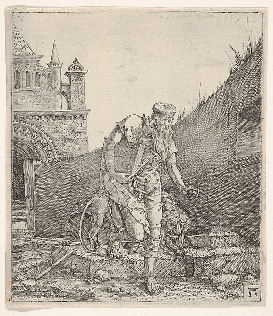 Albrecht Altdorfer, Saint Jerome Walking in a Churchyard