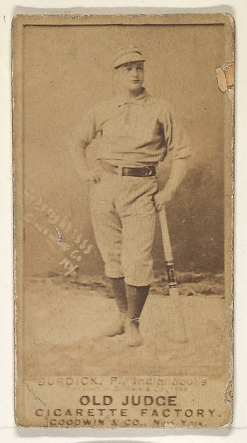 Goodwin & Company, Burdick, Pitcher, Indianapolis, from the Old Judge series (N172) for Old Judge Cigarettes
