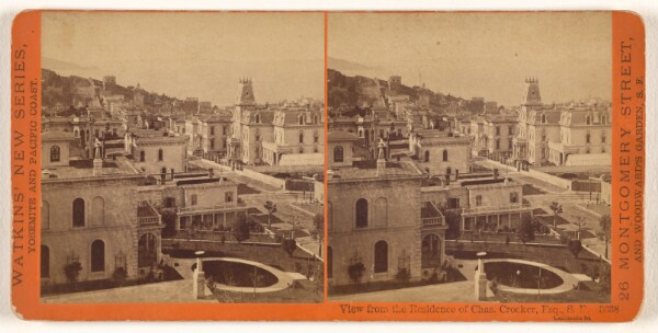 Carleton Watkins, View from the Residence of Chas. Crocker, Esq., S.F., California St. [first view]