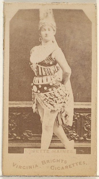Allen & Ginter, Lucette Haines, from the Actors and Actresses series (N45, Type 1) for Virginia Brights Cigarettes