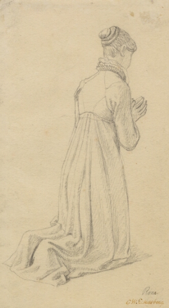 C.W. Eckersberg, Studie af en knælende kvinde.