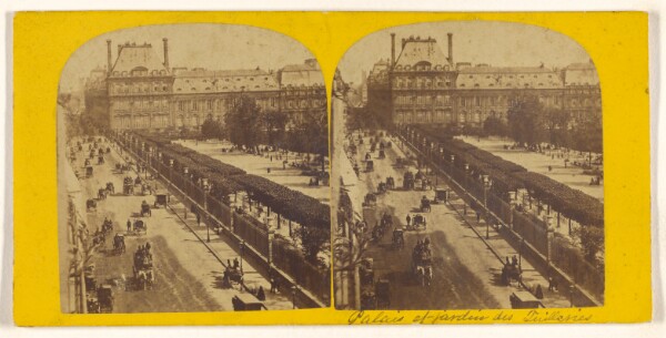 Unknown, Paris instantanne. Palais et jardin des Tuilleries. Rue de Rivoli.