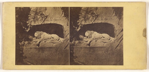 Unknown, [The "Lion" Monument carved in the solid rock at Lucerne]