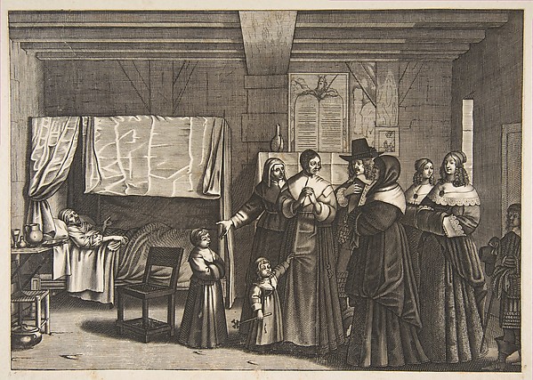 Anonymous, Visiting the Sick, from "Acts of Mercy" (Les Oeuvres de Miséricorde)