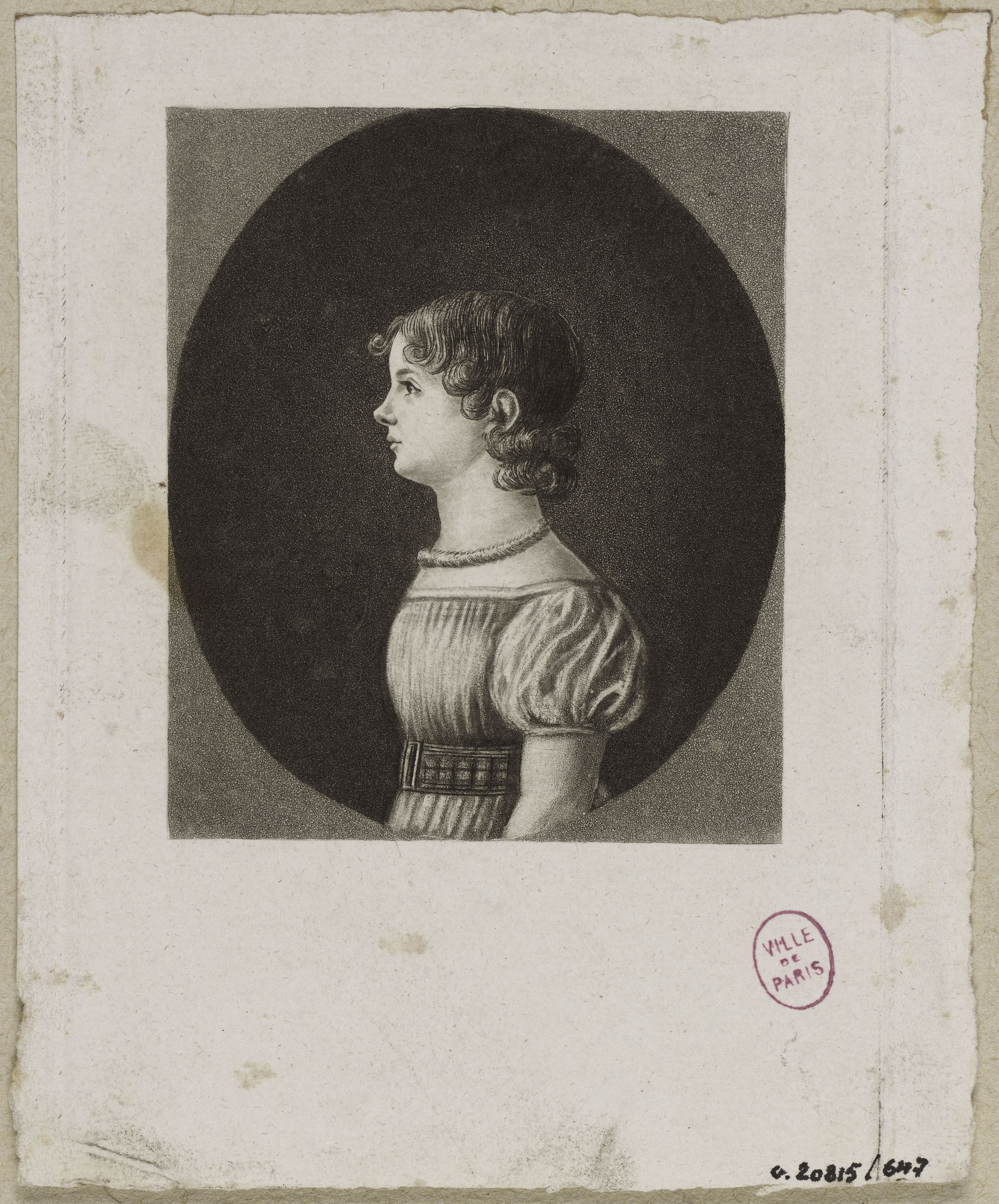 Edmé Quenedey, Portrait d'une femme, fin XVIIIème siècle/début XIXème siècle
