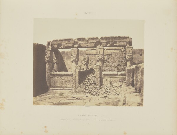 Félix Teynard, Dendérah (Tentyris). Temple d'Athôr - Sanctuaire Placé a l'angle sud-ouest de la Plateforme Inférieure