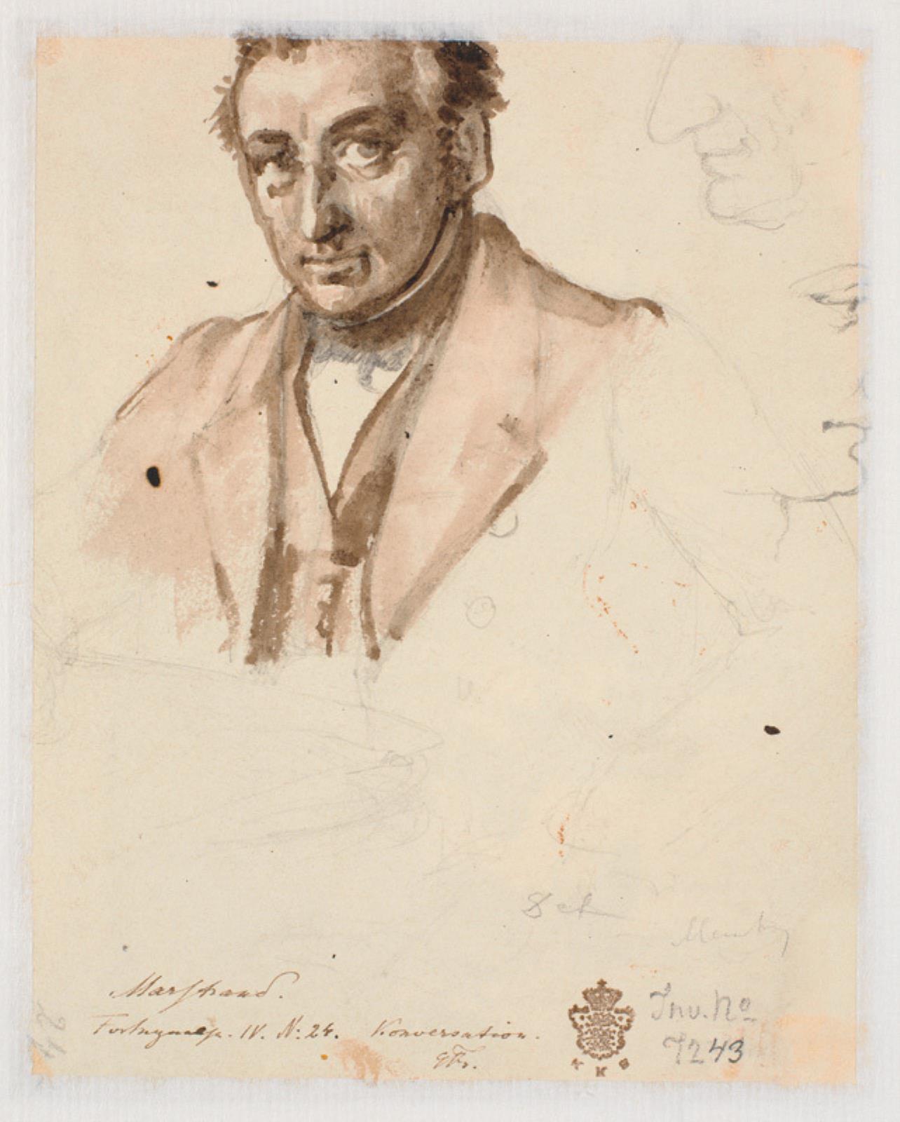 Wilhelm Marstrand, Mandsportræt og to profiler