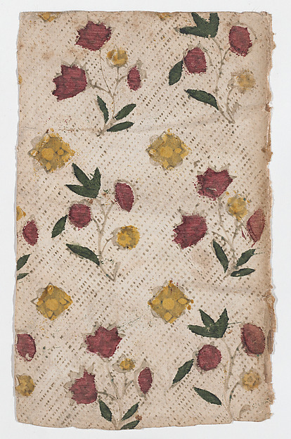 Anonymous, Sheet with overall floral pattern