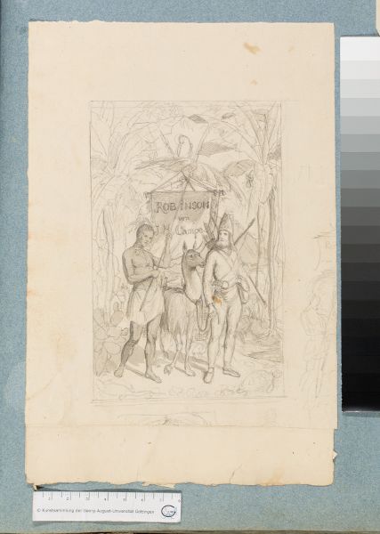 Unknown artist, Entwurf für das Titelblatt zu "Robinson der Jüngere" von Joachin Heinrich Campe