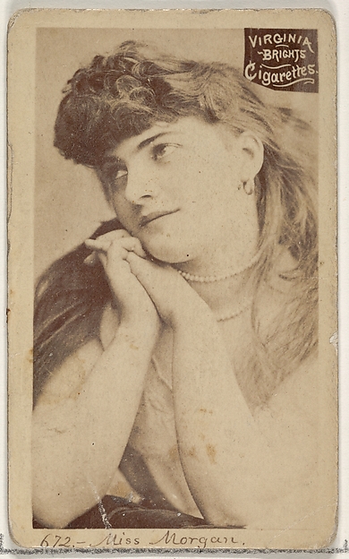 Allen & Ginter, Card 672, Miss Morgan, from the Actors and Actresses series (N45, Type 2) for Virginia Brights Cigarettes