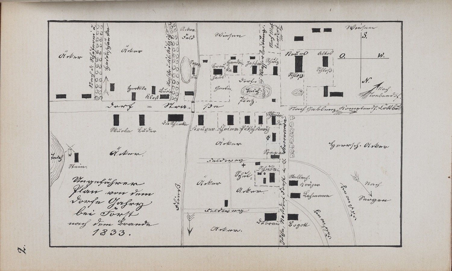 Johann Gottlob Runge, Gahry (Kr. Cottbus): Ortsplan