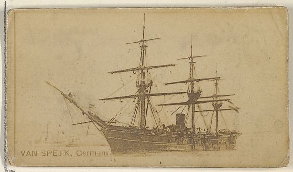 Allen & Ginter, Van Spejik, Germany, from the Famous Ships series (N50) for Virginia Brights Cigarettes