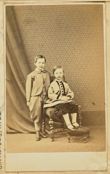 Unknown, [Portrait of a young boy and girl]