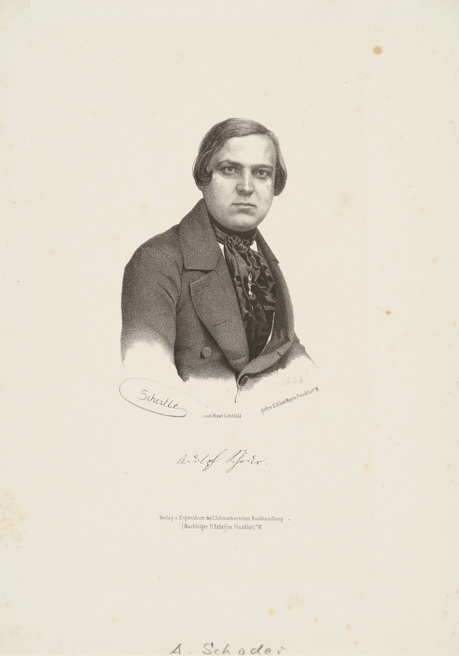 Valentin Schertle, Bildnis Adolf Schoder