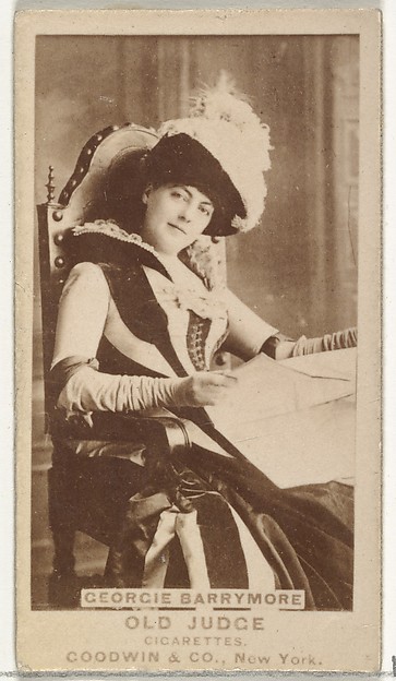 Goodwin & Company, Georgie Barrymore, from the Actors and Actresses series (N171) for Old Judge Cigarettes