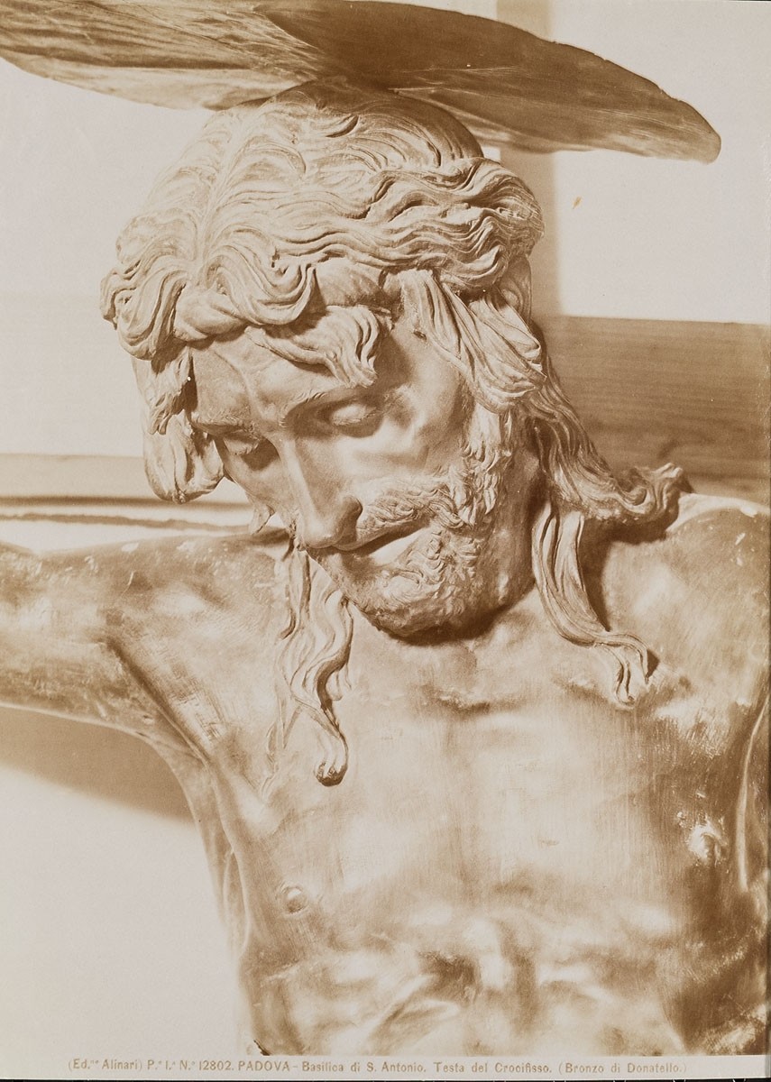 Fratelli Alinari, Donatello: Der Kopf des Gekreuzigten (Detail), St. Antonio, Padua